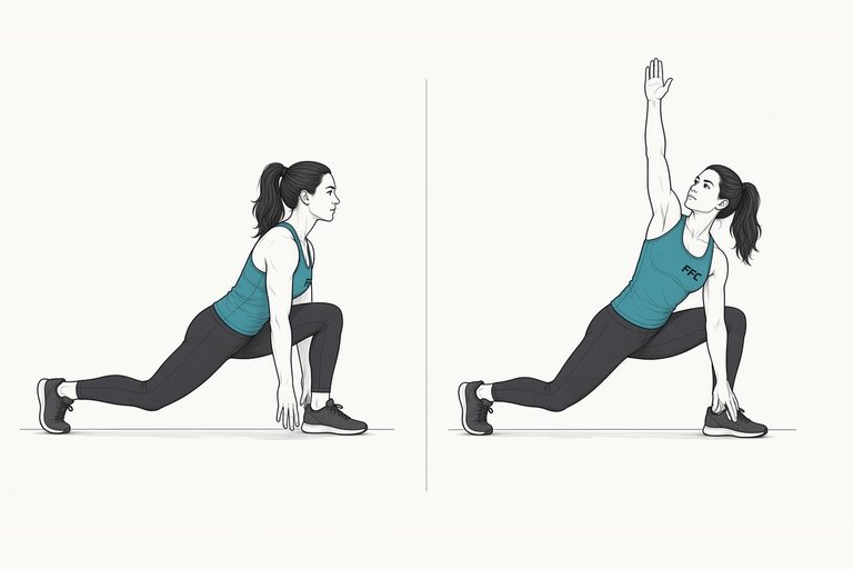 World’s greatest stretch: illustration of the start (left) and finish (right) positions.